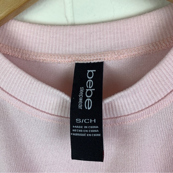 Bebe Sleepwear Top Long Sleeve Pink Women’s Small Y2K - Picture 3 of 4